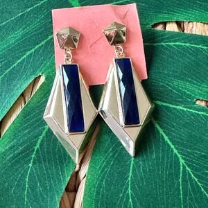 BOGO FREE Vintage 90s statement, earrings, black and gold